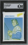 1977 Topps #62 Eric Raich 9 card progressive proof.